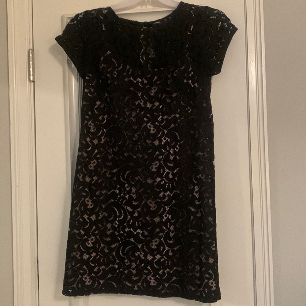 Loft size XSP black lace dress